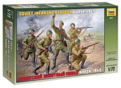 Zvezda figurky sovětská pěchota, 2.světová válka, Wargames (WWII) 8077, 1/72
