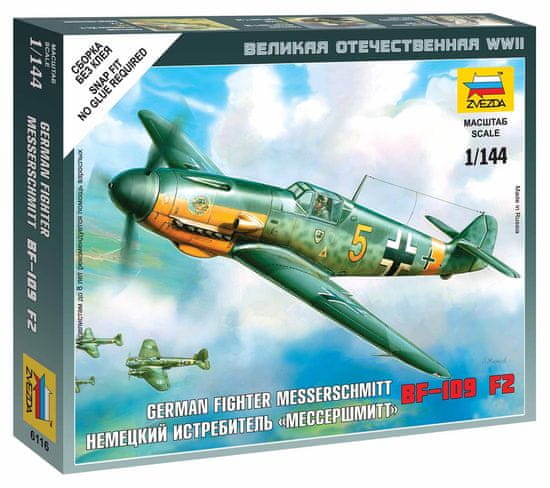 Zvezda Messerschmitt Bf-109 F-2, Wargames (WWII) 6116, 1/144