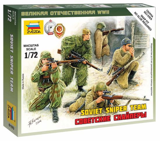 Zvezda figurky sovětští odstřelovači, Wargames (WWII) 6193, 1/72