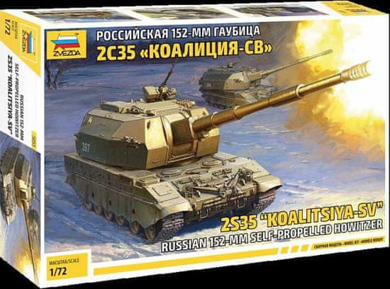 Zvezda 2S35 "Koalitsya-SV" Samohybná houfnice, Model Kit 5055, 1/72