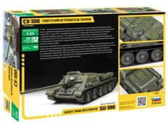 Zvezda SU-100 sovětský stíhač tanků, Model Kit tank 3688, 1/35