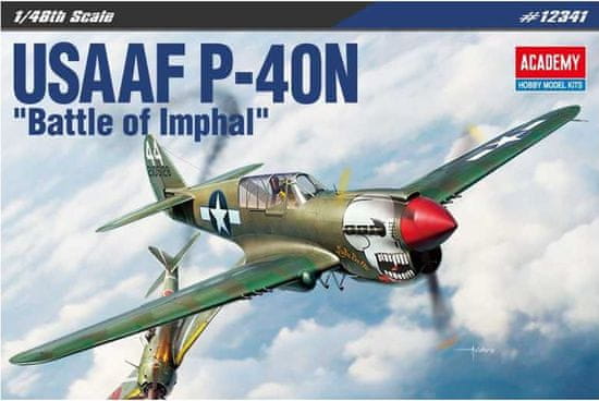 Academy Curtiss P-40N Warhawk, USAAF, "Battle of Imphal", Model Kit letadlo 12341, 1/48