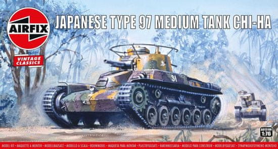 Airfix Type 97 Chi Ha Japanese Tank, Classic Kit VINTAGE tank A01319V, 1/76