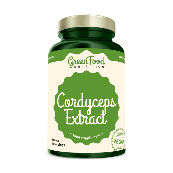 GreenFood Nutrition Cordyceps extract 90 kapslí