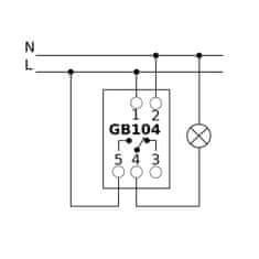 GreenBlue GB104 Programátor spínač - digitální časovač pro DIN lištu, bílý 34527