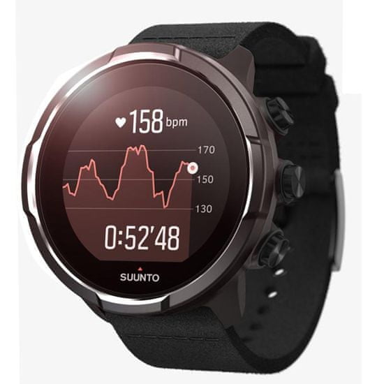 Suunto Suunto 9 Baro Titanium Black Leather + Microfiber