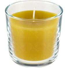 Ami Honey Vonná svíčka z přírodního vosku ve skle Stepnice 78 mm santalové dřevo