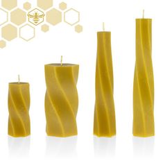 Ami Honey Sada svíček z přírodního včelího vosku – rodina Chluponožka chrastavcová