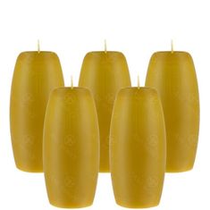 Ami Honey Sada 5 svíček z přírodního včelího vosku – Valchářka obecná 120 mm