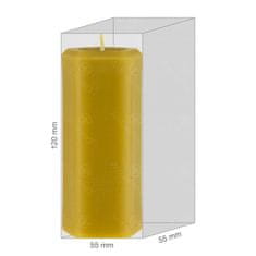 Ami Honey Sada 5 svíček z přírodního včelího vosku – Hedvábnice jarní 120 mm
