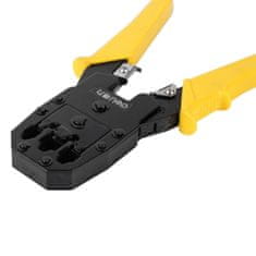 Deli Tools EDL2468 krimpovací kleště RJ45 / RJ14 / RJ12 / RJ9, žluté