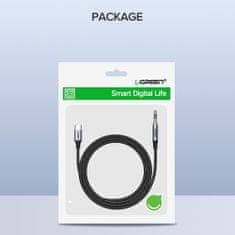 Ugreen AV143 audio kabel USB-C / 3.5mm mini jack 1m, šedý