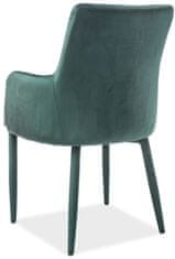 CASARREDO Jídelní čalouněná židle RISA VELVET zelená