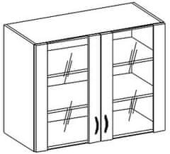 CASARREDO W80W horní vitrína dvoudveřová CHAMONIX II