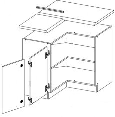 CASARREDO DRP dolní rohová skříňka CHAMONIX II levá
