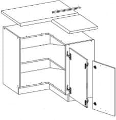 CASARREDO DRP dolní rohová skříňka CHAMONIX II pravá
