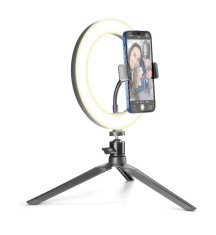 CellularLine Tripod Cellularline Selfie Ring s LED osvětlením pro selfie fotky a videa, černý