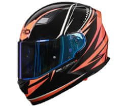 XRC Helma na moto Merchi R black/orange/grey vel. L