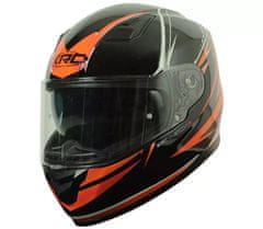 XRC Helma na moto Merchi R black/orange/grey vel. L