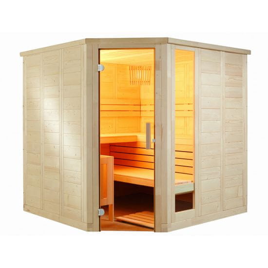 Sentiotec finská sauna Komfort Corner Large 234x206x204cm