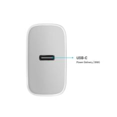 FIXED Set síťové nabíječky FIXED s USB-C výstupem a USB-C/Lightning kabelu, podpora PD, 1 metr, MFI, 18W, bílý