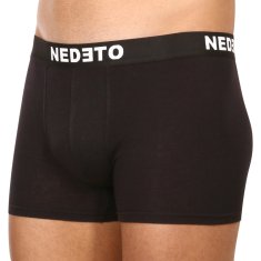 Nedeto 5PACK pánské boxerky černé (5NDTB001-brand) - velikost XXL