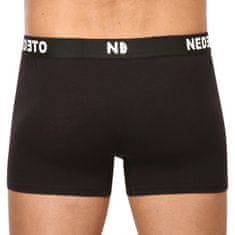 Nedeto 7PACK pánské boxerky černé (7NDTB001-brand) - velikost M