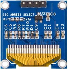 HADEX Displej OLED 0,96", 128x64 znaků, IIC/I2C, 4piny, modrý