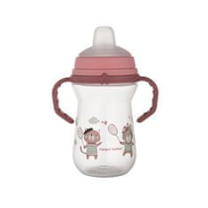 Canpol babies Hrneček se silikonovým pítkem FirstCup BONJOUR PARIS 250ml růžový