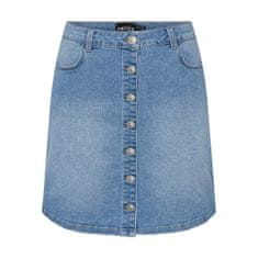 Pieces Dámská sukně PCPEGGY 17126258 Light Blue Denim (Velikost XS)