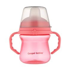 Canpol babies Hrneček se silikonovým pítkem FirstCup 150ml růžový