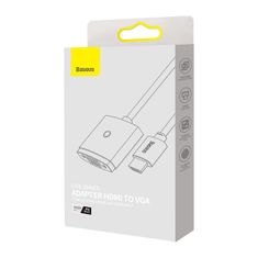 BASEUS Lite adaptér HDMI - VGA / 3.5mm mini jack / micro USB, černý