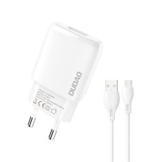 DUDAO A1SEU síťová nabíječka USB 7.5W + kabel Micro USB, bílý