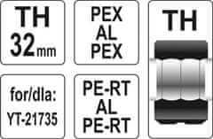 YATO Náhradní čelisti k lisovacím kleštím YT-21735 typ TH 32mm