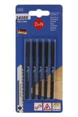 D+N Plátky do přímočaré pily HCS B&D 75/1.3mm 5ks 12440