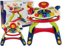 Lean-toys Interaktivní Chodítko Tabule Volant 3 V 1 Jeřábi