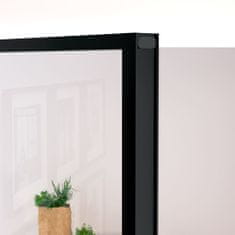 Greatstore Interiérové dveře černé 76x201,5 cm tvrzené sklo a hliník úzké