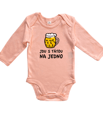 Hobbytriko Vtipné body pro miminko - Jdu s tátou na jedno Barva: Mátová, Velikost: 6-12 m, Délka rukávu: Krátký rukáv