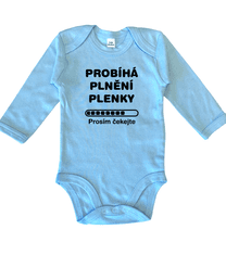 Hobbytriko Vtipné body pro miminko - Probíhá plnění plenky Barva: Světle růžová, Velikost: 0-3 m, Délka rukávu: Krátký rukáv