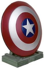 CurePink Pokladnička Marvel: Captain America Shield (výška 25 cm)