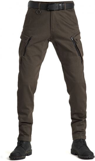 PANDO MOTO kalhoty jeans MARK KEV 02 Short olive