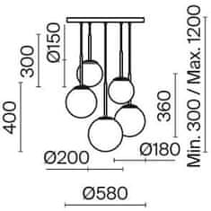 MAYTONI MAYTONI Závěsné svítidlo Basic form MOD321PL-05B