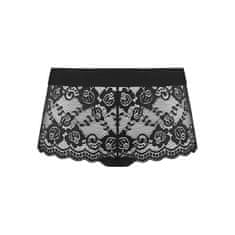 PantyRebel Underneath Ella Lace Short (Black), krajkové dámské boxerky S/M