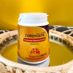 Superionherbs Cordyceps, Extrakt 40 % polysacharidů, 15 % manitolu, 90 kapslí