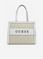 Guess Bílo-béžová dámská kabelka Guess Monique Tote UNI