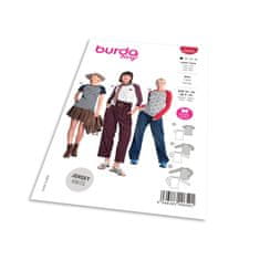 Burda Střih Burda 6028 - Tričko s kontrastními rukávy