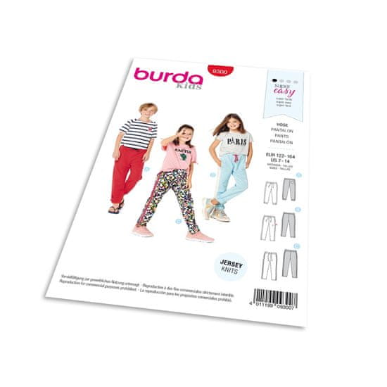 Burda Střih Burda 9300 - Dětské tepláky