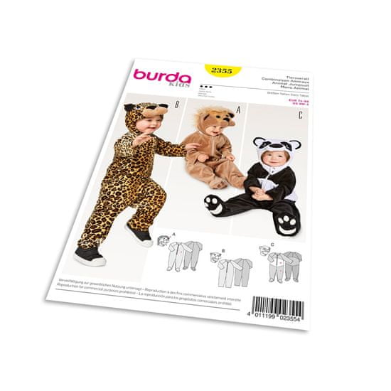 Burda Střih Burda 2355 - Gepard, lev, panda