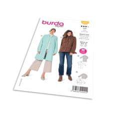 Burda Střih Burda 5974 - Rovný kabát s jednořadým zapínáním