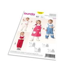 Burda Střih Burda 9424 - Dětské laclové kalhoty, lacláče, laclové šaty